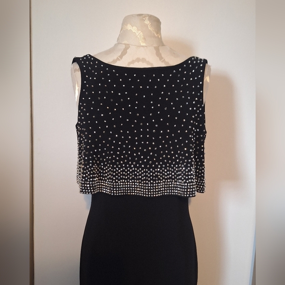 Joseph Ribkoff Black and Silver Sparkle Dress - Picture 8 of 10